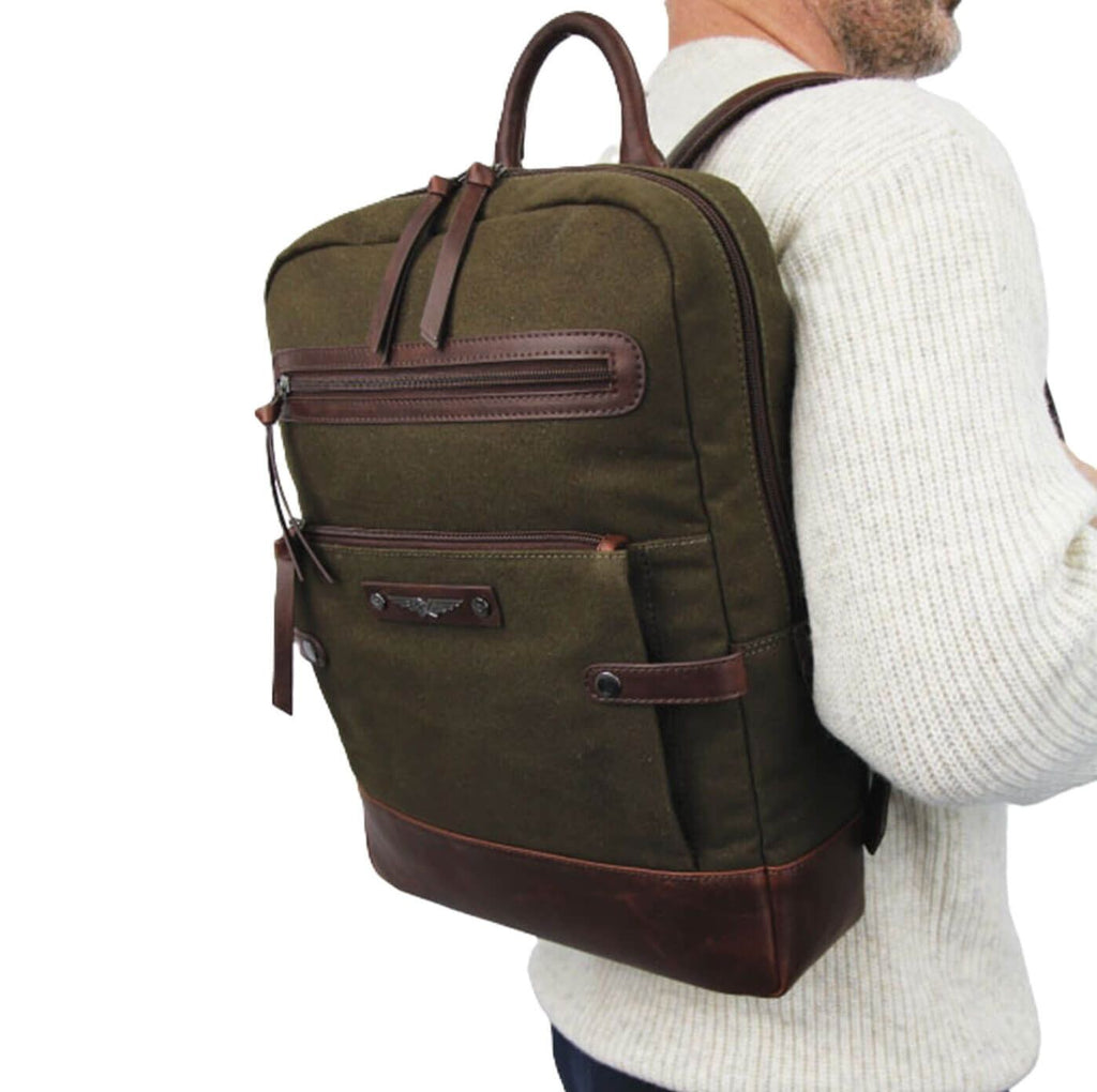 POLICE Wings Mens Canvas Backpack Bag