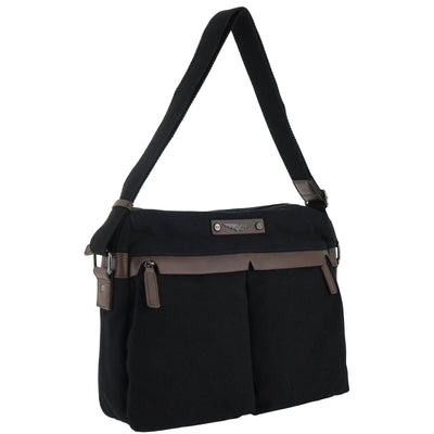 POLICE Wings Canvas Mens Messenger Business Bag w/ Laptop Computer