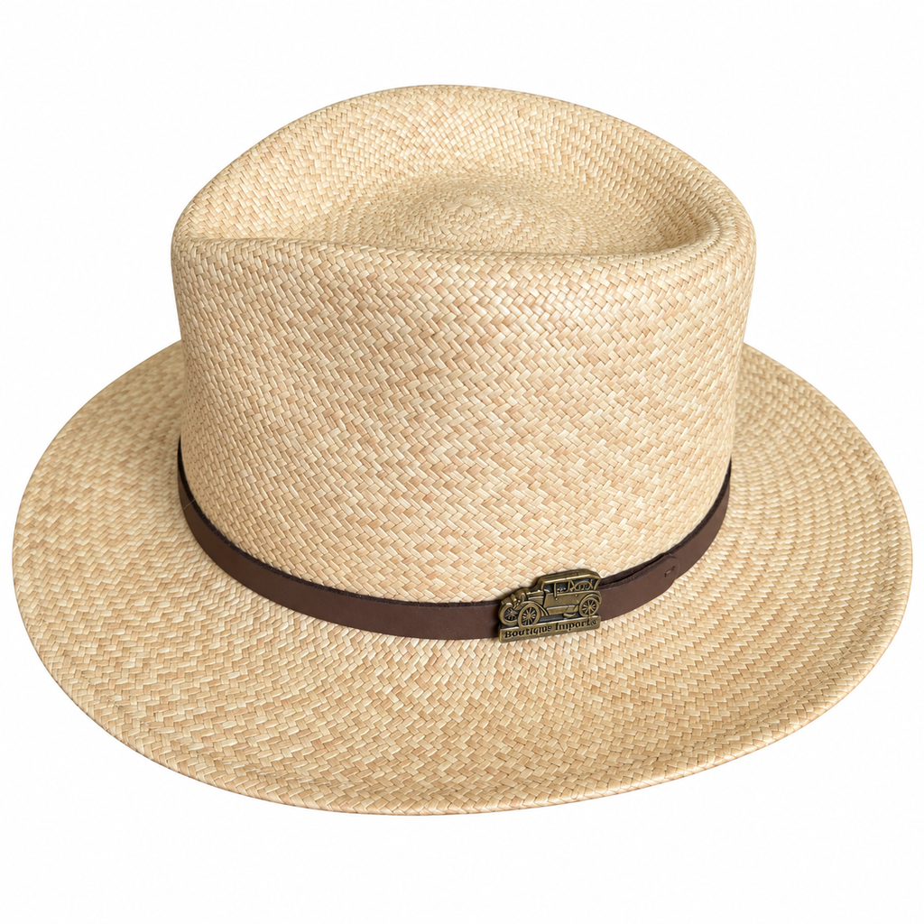 Hand Woven Genuine Panama Cooler Hat Summer Fedora Waterproof