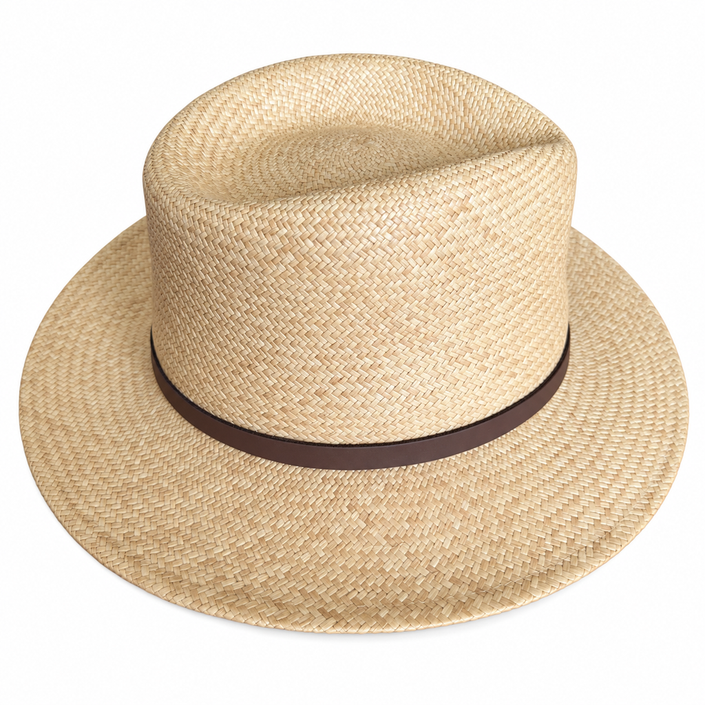 Hand Woven Genuine Panama Cooler Hat Summer Fedora Waterproof