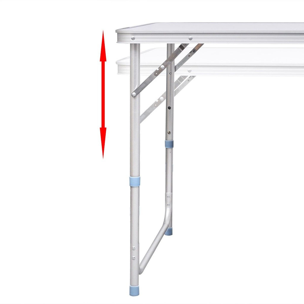 Aluminium Folding Portable Garden Camping Picnic BBQ Table Height