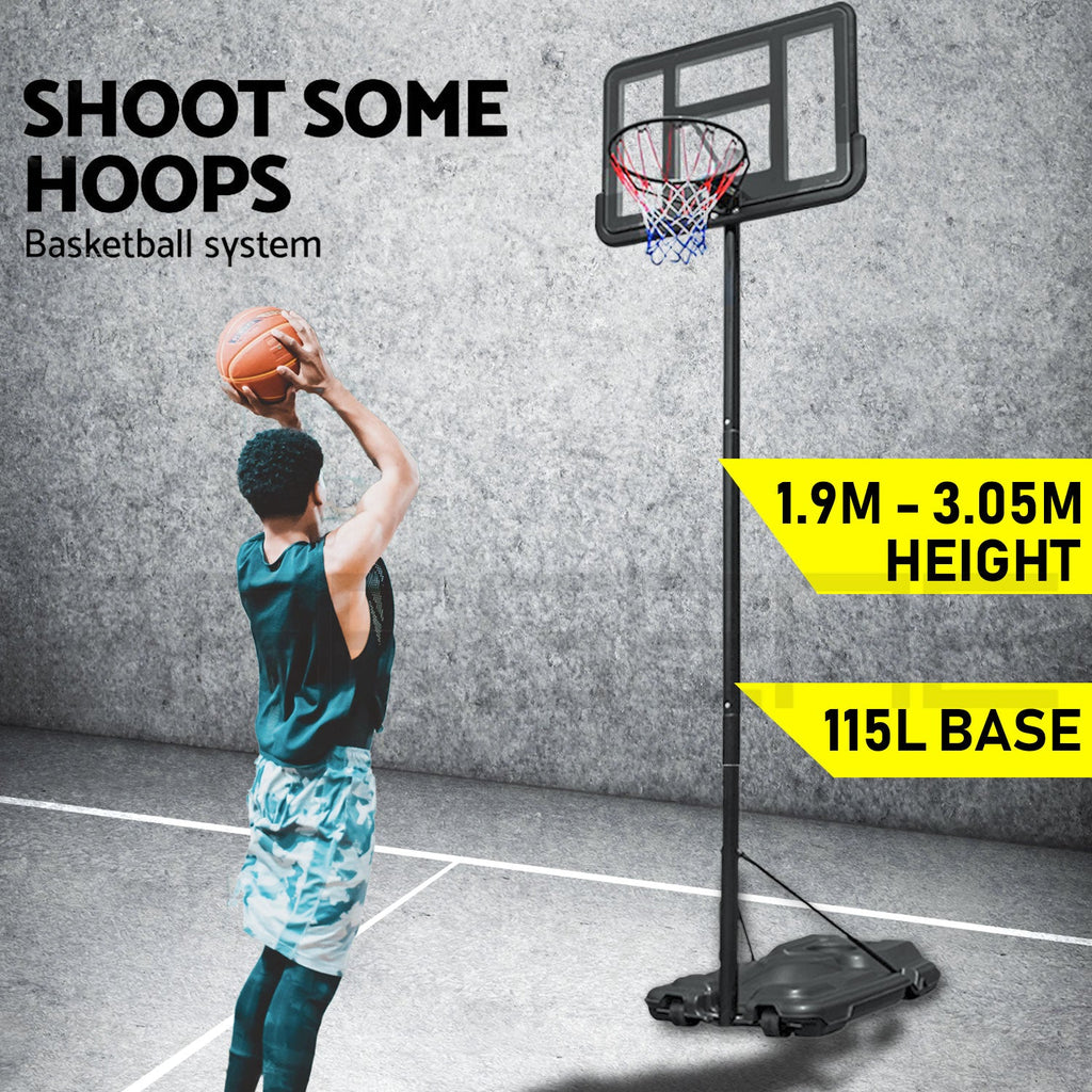 Basketball Hoop Stand System Portable Adjustable Height Ring