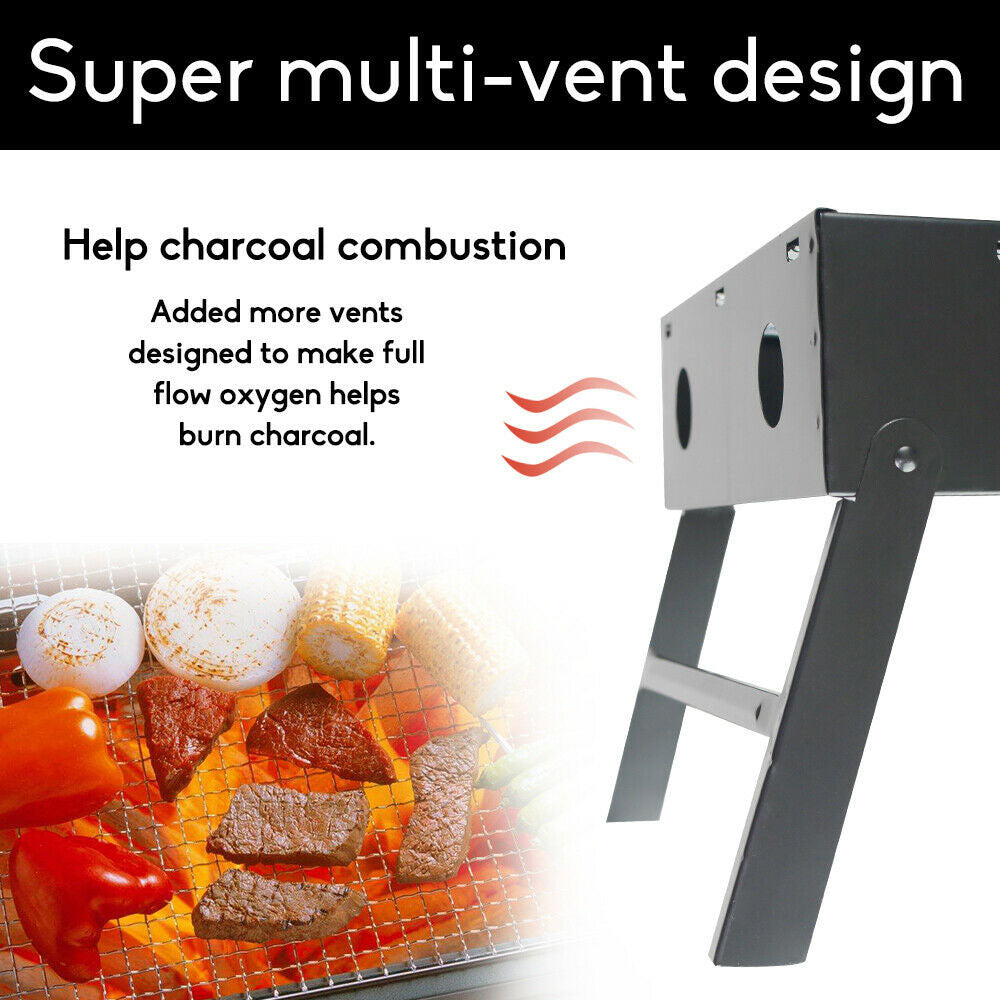 Outdoor Camping Portable & Foldable Charcoal BBQ Grill Hibachi Picnic