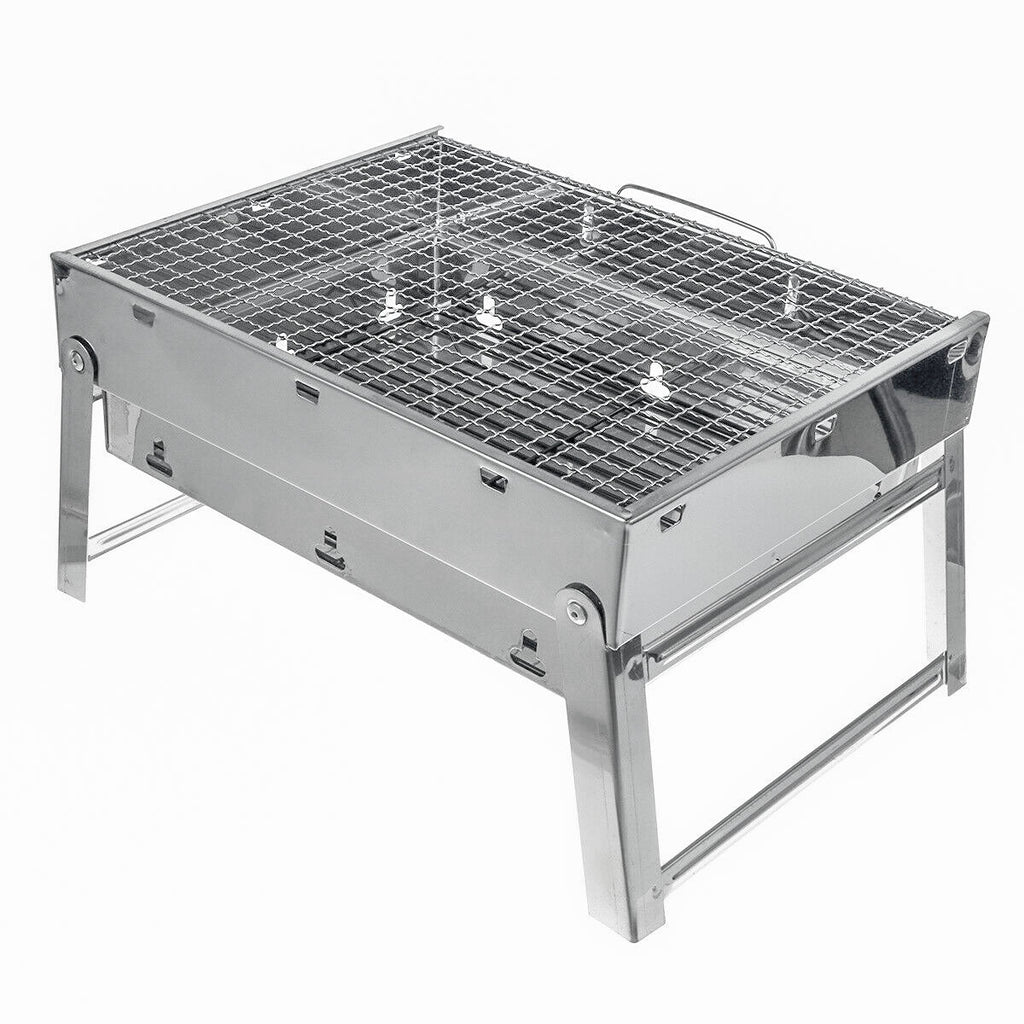 Portable Stainless Steel BBQ Charcoal Wood Outdoor Barbecue Grill
