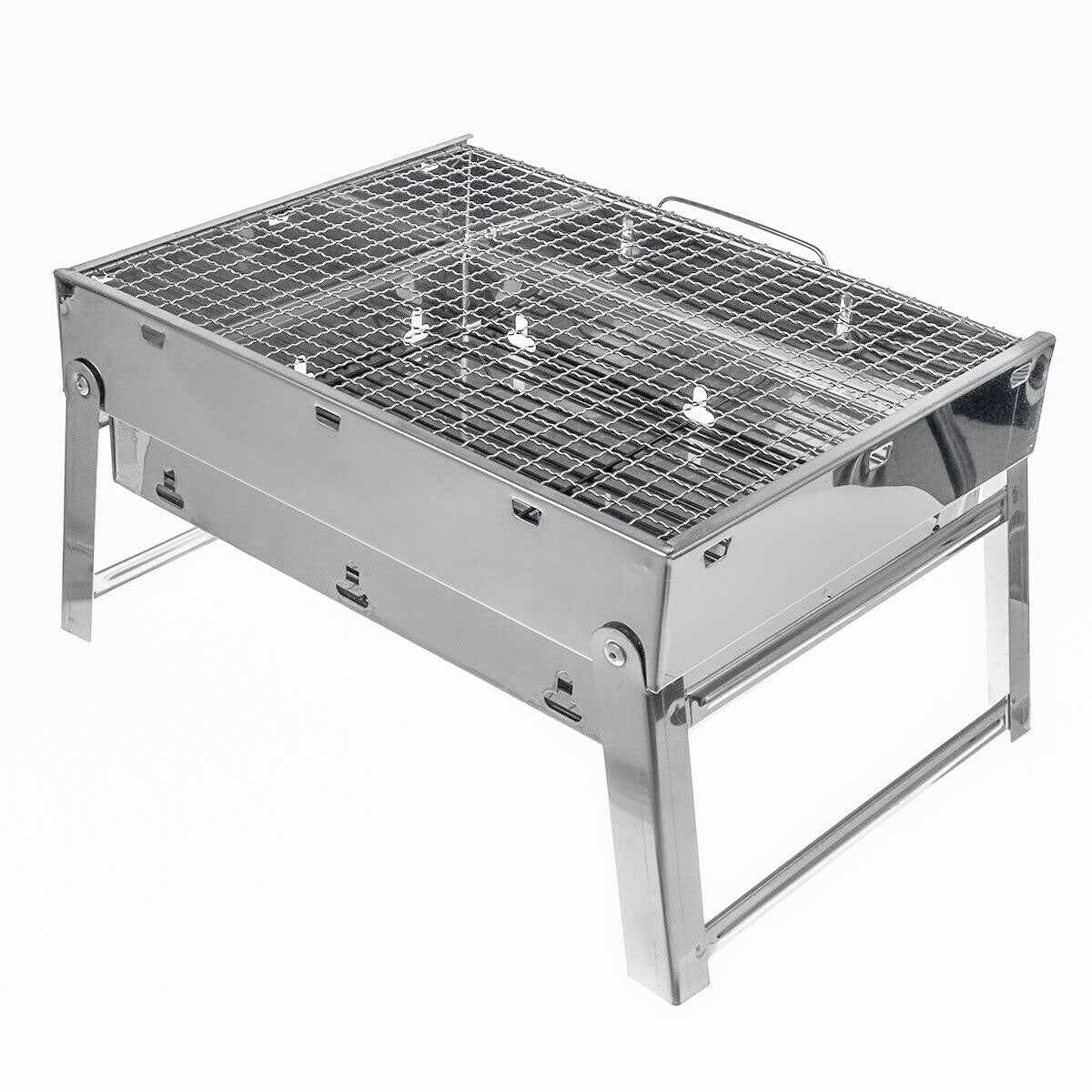 Portable Stainless Steel BBQ Charcoal Wood Outdoor Barbecue Grill