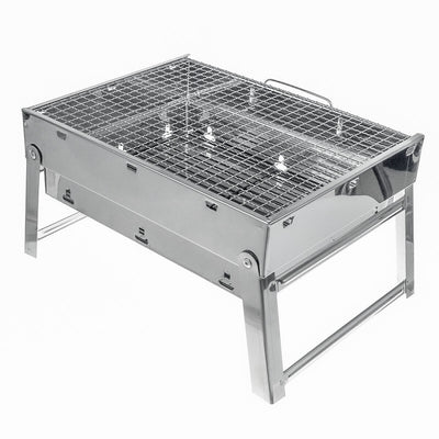 Portable Stainless Steel BBQ Charcoal Wood Outdoor Barbecue Grill