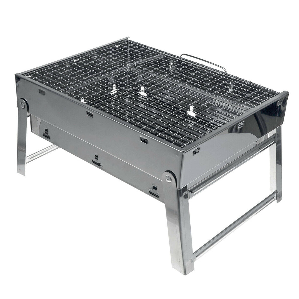 Portable Stainless Steel BBQ Charcoal Wood Outdoor Barbecue Grill