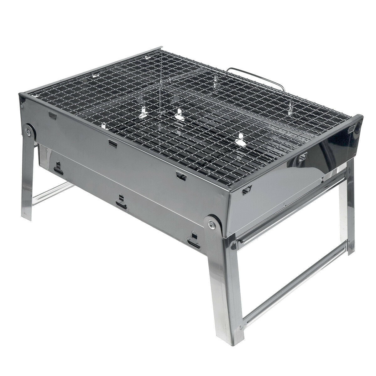 Portable Stainless Steel BBQ Charcoal Wood Outdoor Barbecue Grill