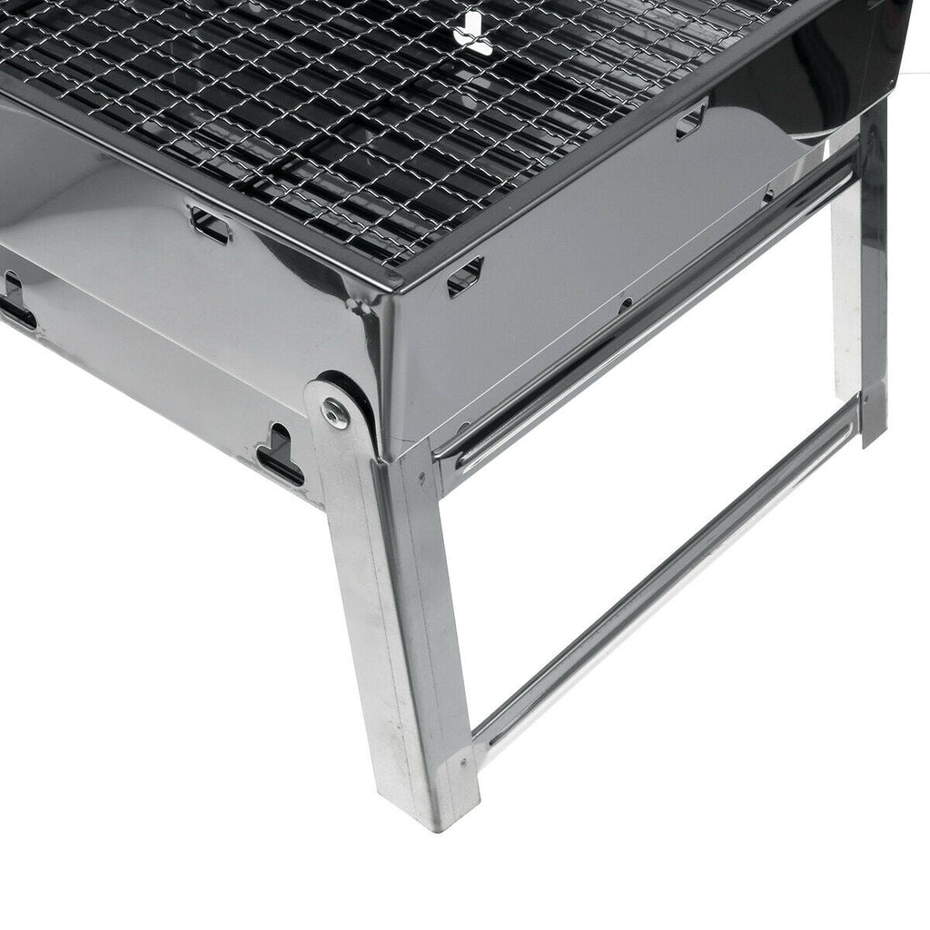 Portable Stainless Steel BBQ Charcoal Wood Outdoor Barbecue Grill