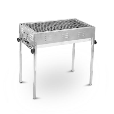 BH Portable Charcoal BBQ Grill, Medium, Stainless Steel