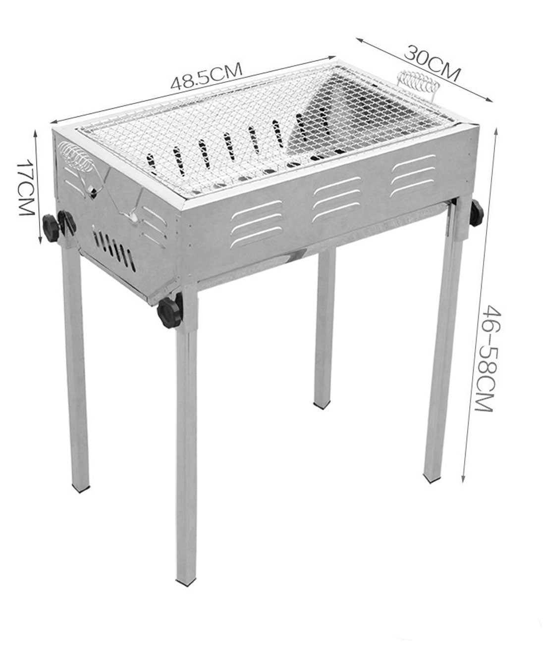 Stainless Steel Portable Outdoor BBQ Barbecue Grill Set Charcoal Kebab Picnic Camping