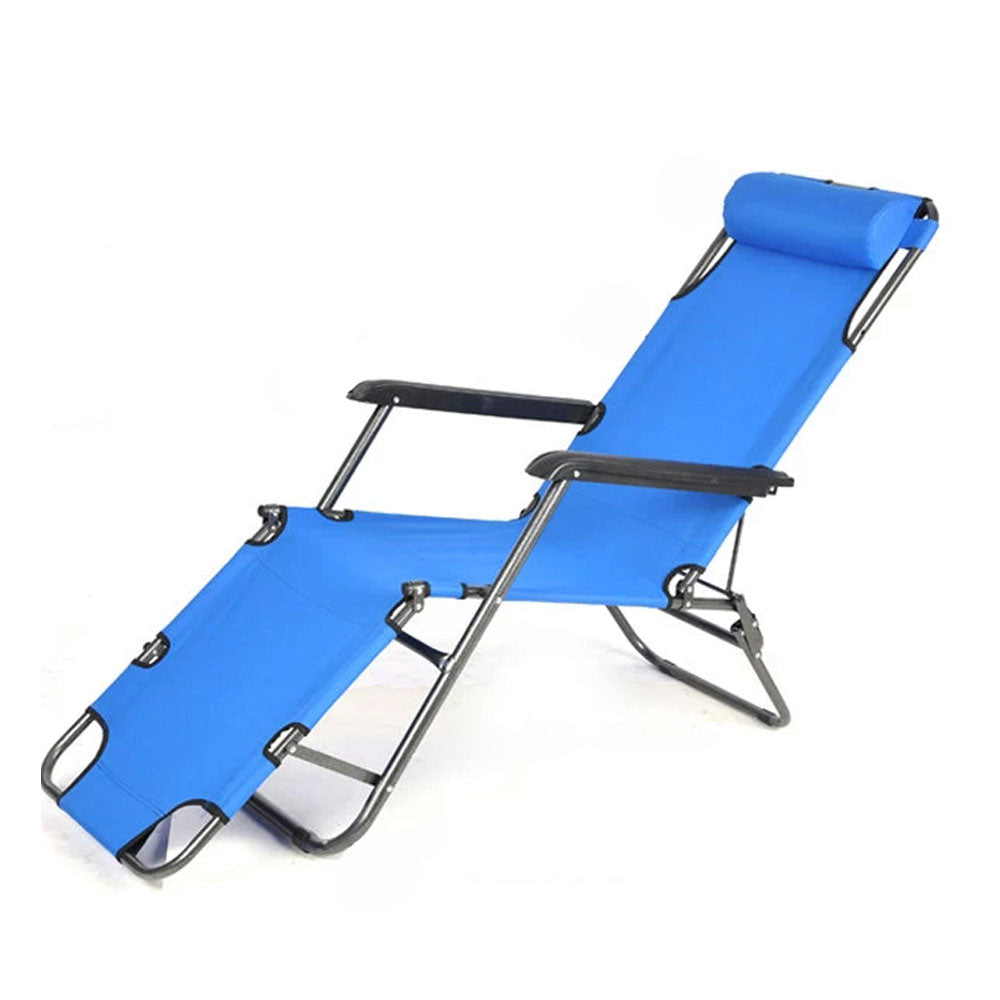 Reclining Sun Beach Deck Lounge Chair Outdoor Folding Camping Fishing