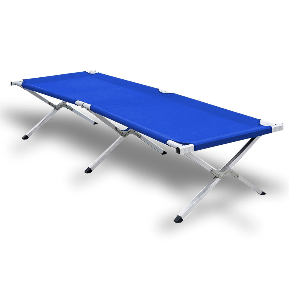Camping Bed Folding Stretcher Light Weight w/ Carry Bag Camp Portable