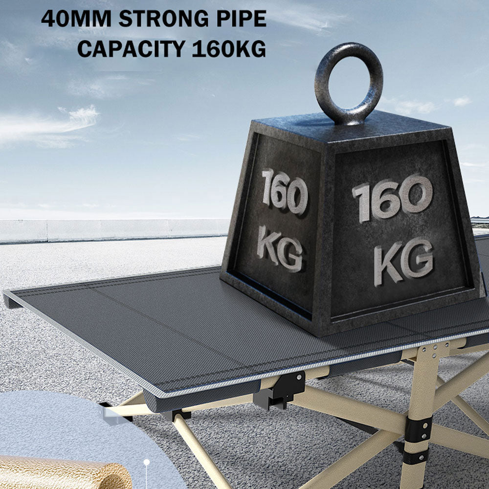 Camping Portable Stretcher Single Foldable Folding Bed Recliner Mat