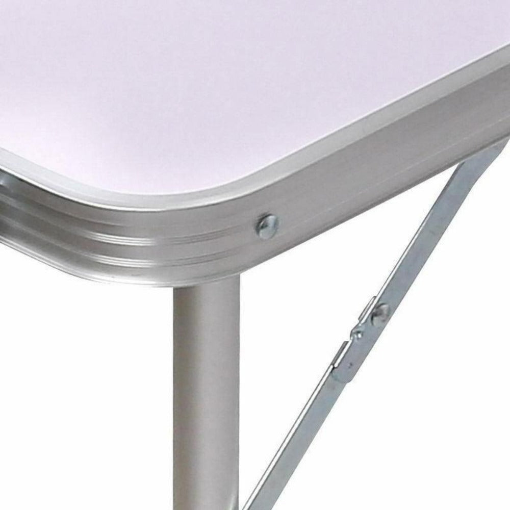 Bargene Folding Picnic Table and 4 Stools Set, Aluminium, photo 7 of 7
