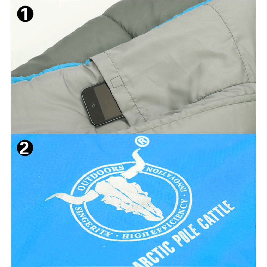 Outdoor Camping Envelope Sleeping Bag Thermal Tent Hiking Winter