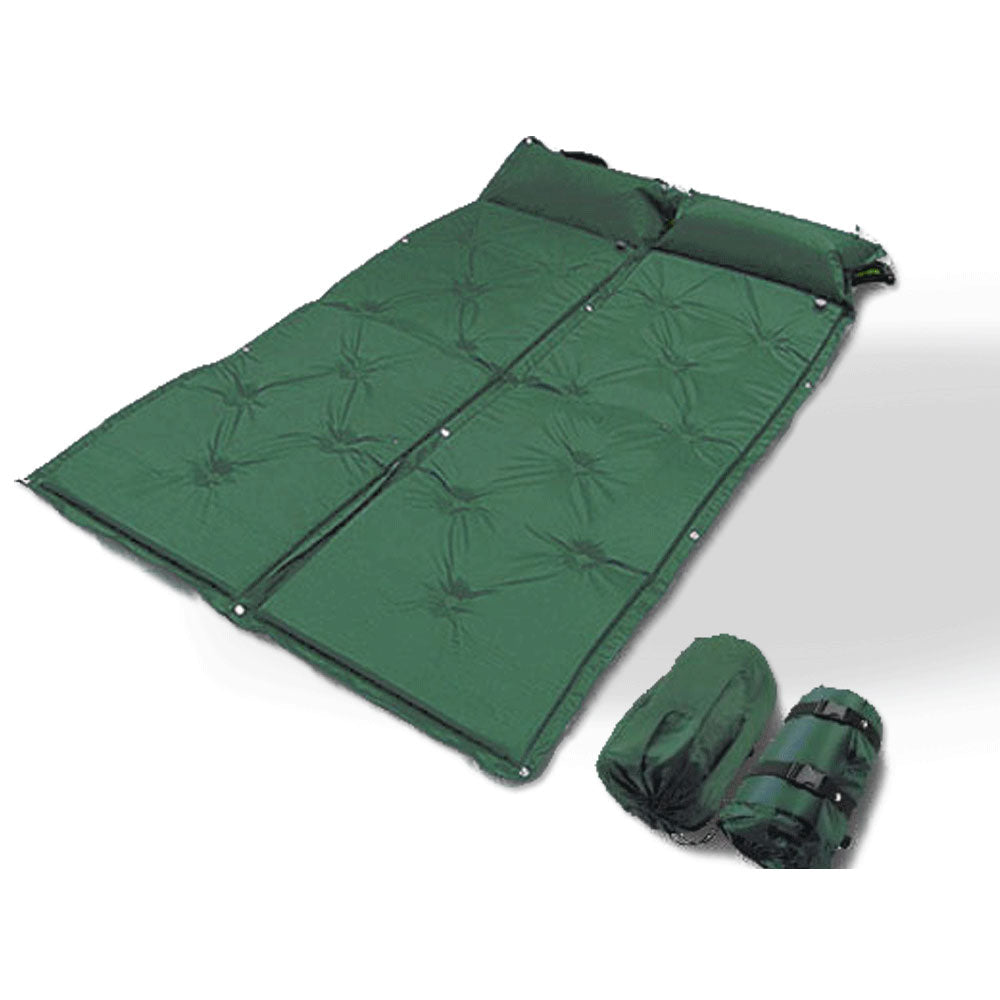 Double Self Inflating Mattress Camping Hiking Airbed Camp Mat