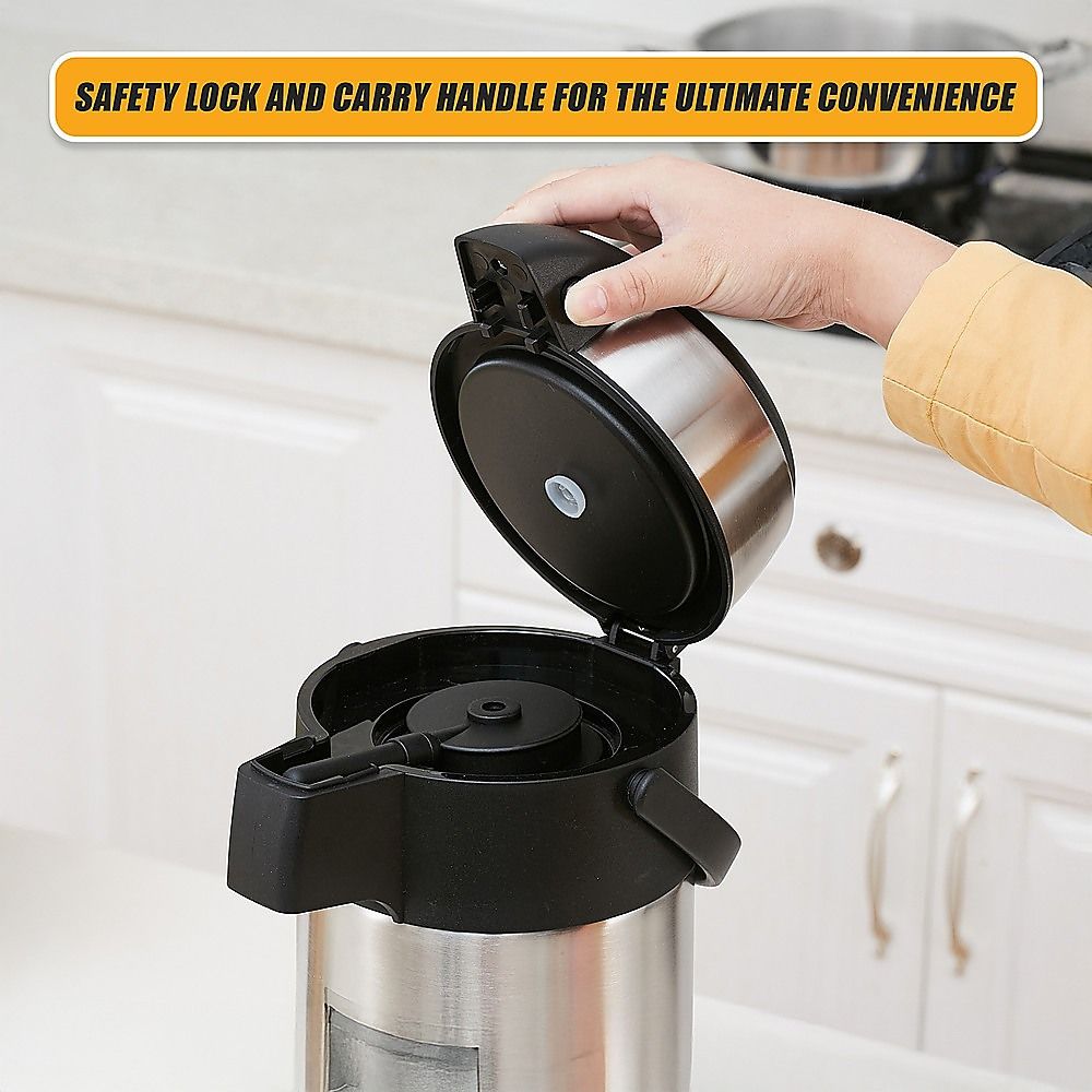 Randy & Travis Machinery Pump Action Insulated Airpot, 5 L