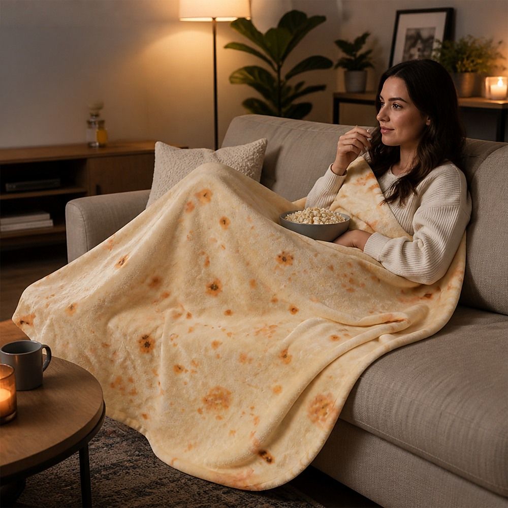 Palermo Round Tortilla Blanket Throw, 180 cm