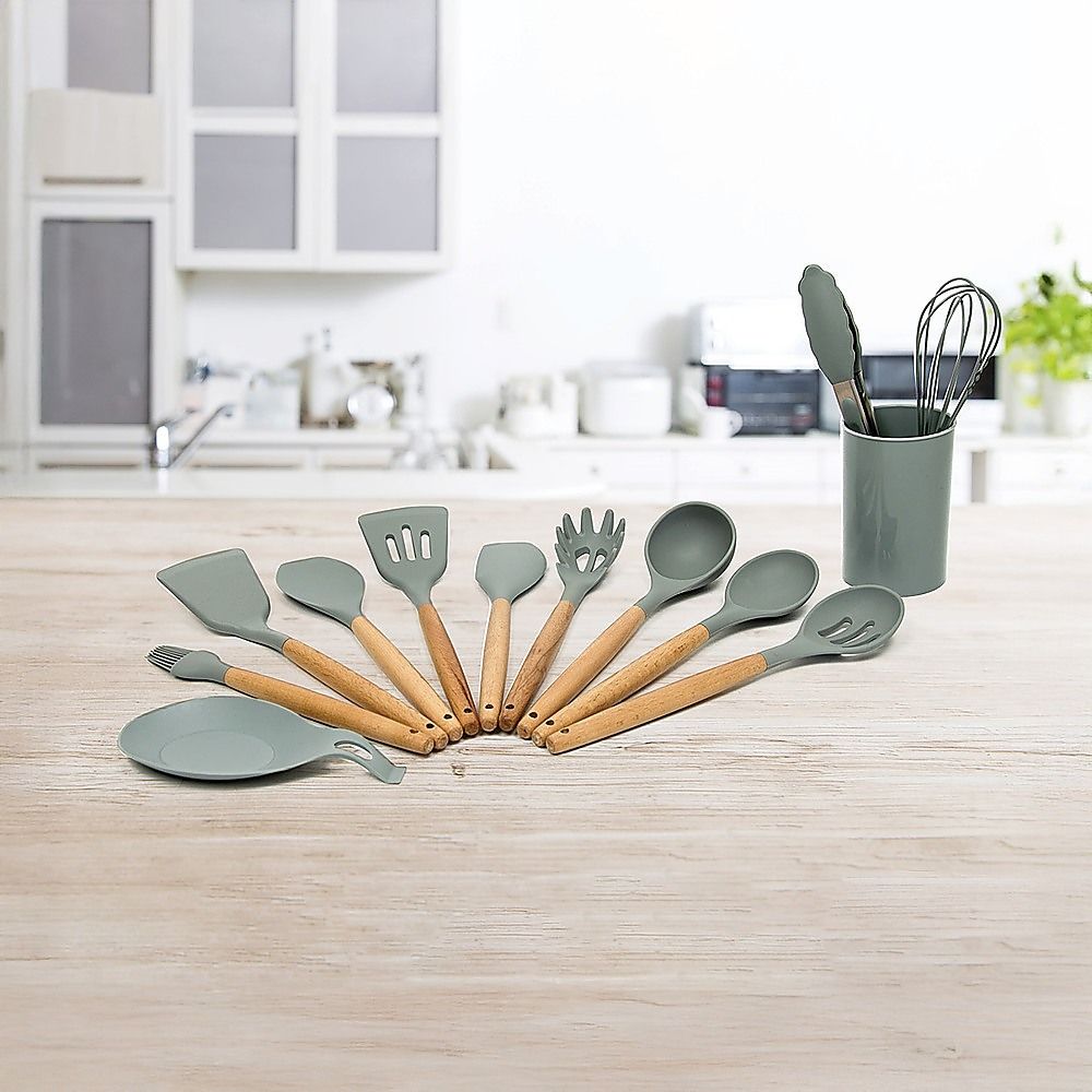 Randy & Travis Machinery Silicone Kitchen Utensil Set, 13 Pieces