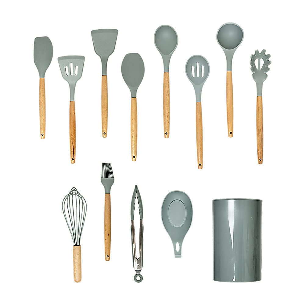 Randy & Travis Machinery Silicone Kitchen Utensil Set, 13 Pieces