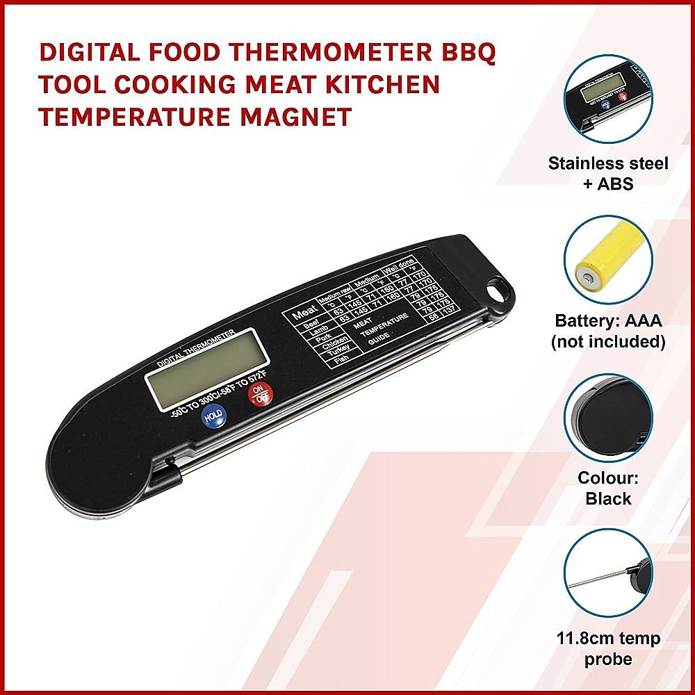 Randy & Travis Machinery Digital Food Thermometer with Magnet