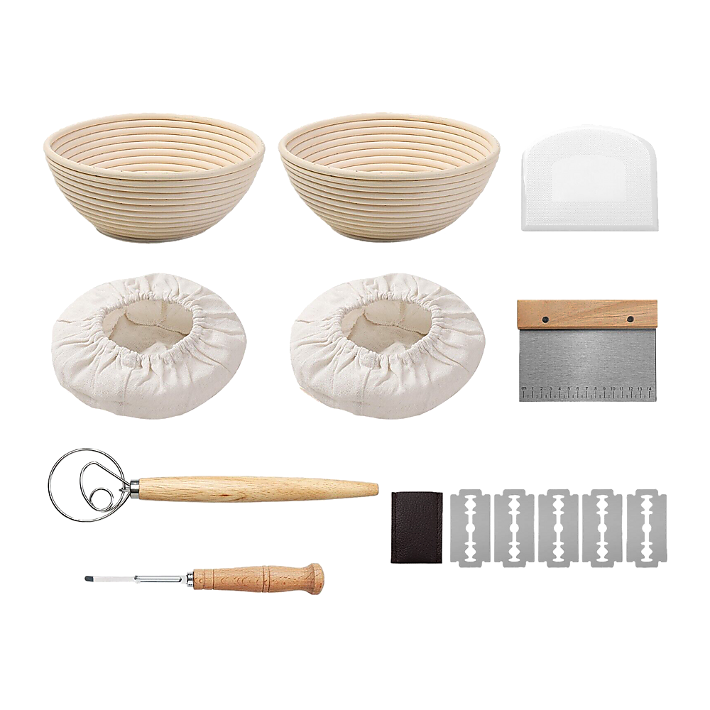 Randy & Travis Machinery Sourdough Proofing Kit, 2 x 9 Inch Baskets