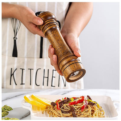 Randy & Travis Machinery Wooden Salt and Pepper Grinder, 21.5 cm