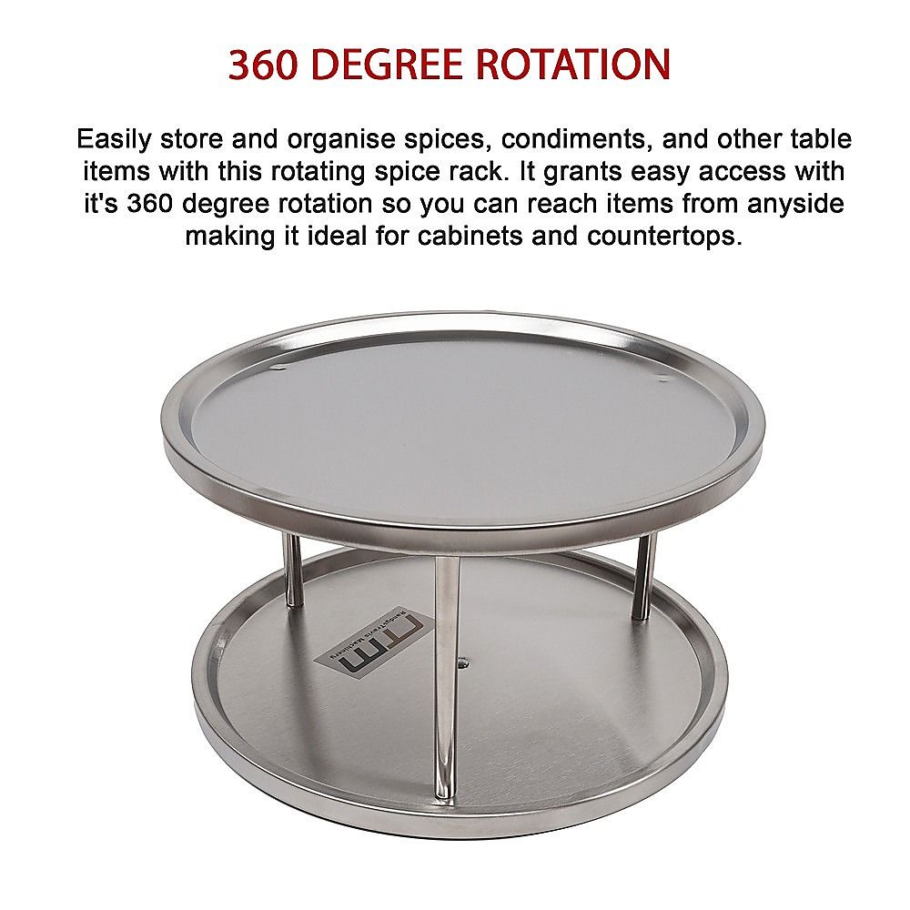 Randy & Travis Machinery 2 Tier Stainless Steel Lazy Susan