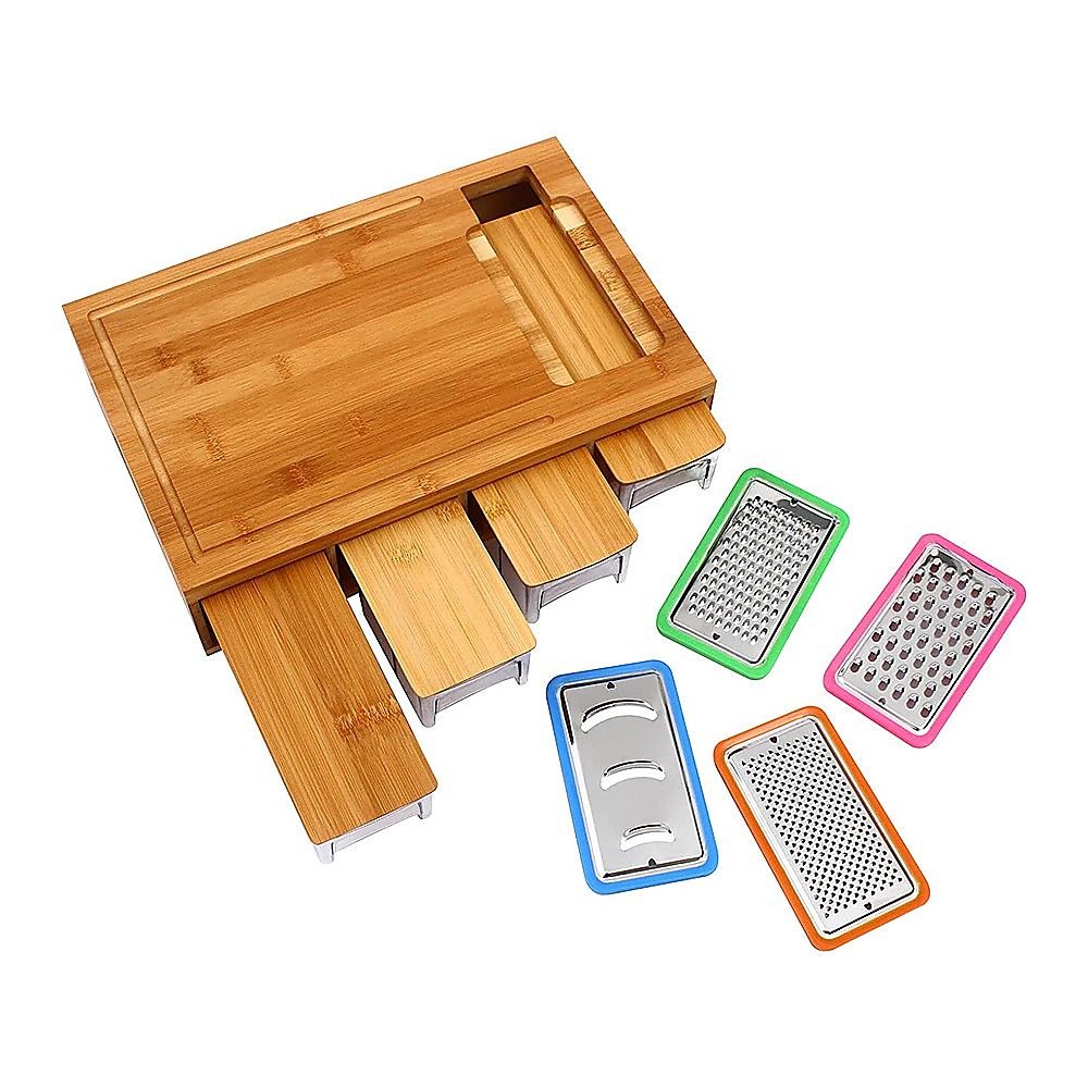 Randy & Travis Machinery Bamboo Cutting Board Prep Station