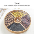 Randy & Travis Machinery Round Bamboo Snack Tray with Lid, 30 cm