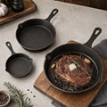 Randy & Travis Machinery Cast Iron Frying Pan Set, 3 Pieces