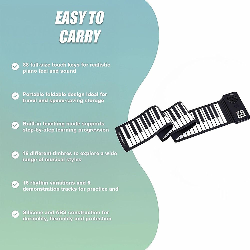 88 Key Foldable Silicone Electronic Piano Keyboard
