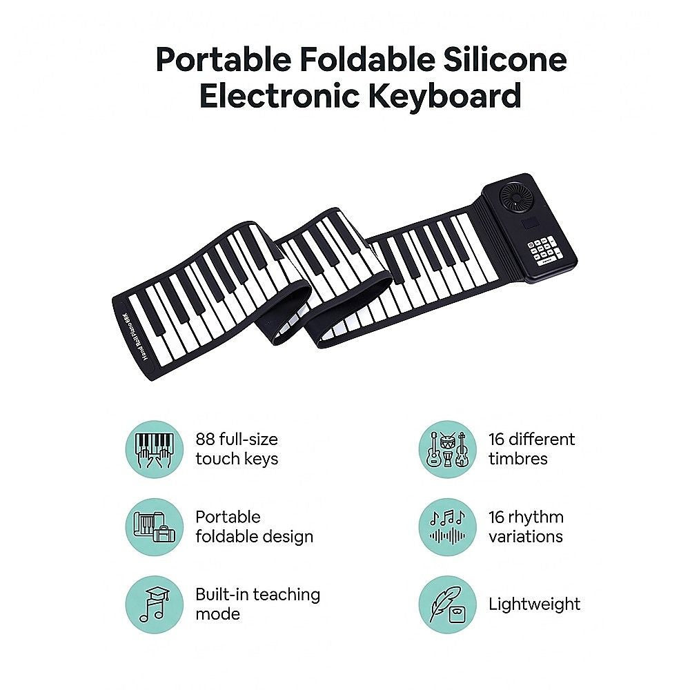88 Key Foldable Silicone Electronic Piano Keyboard