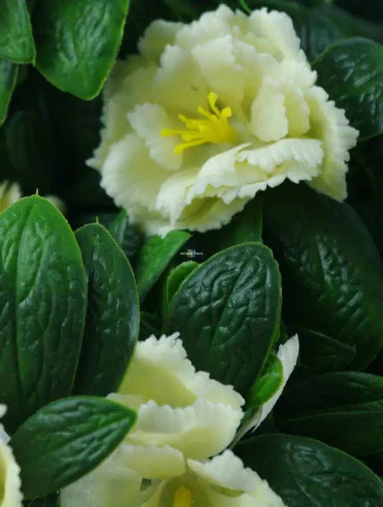 Artificial White Hanging Rose Stem, UV Resistant