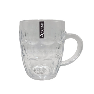 Glass Dimple Beer Mugs 560 ml, Bulk Pack of 24