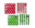 Red and Green Dots and Stripes 2-Ply Paper Napkins, 960 Pack, 33 cm