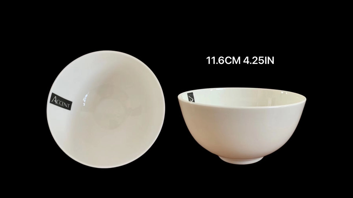 White Fine Bone China Bowls, 11 cm, Pack of 24
