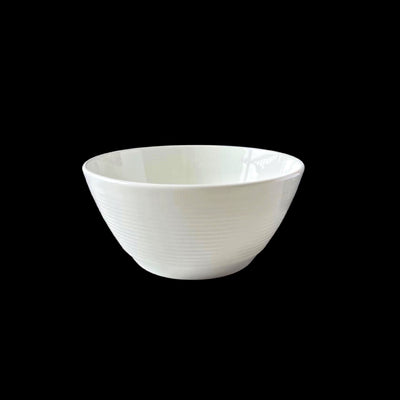 White Fine Bone China Embossed Bowls, Pack of 24