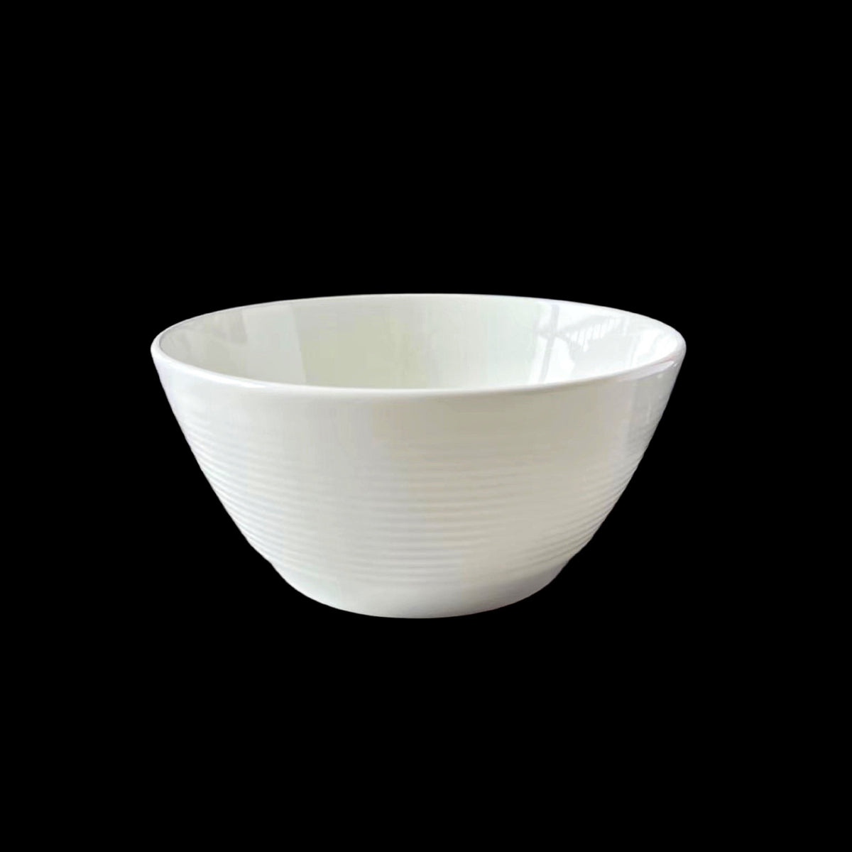 White Fine Bone China Embossed Bowls, Pack of 24, 13 x 6 cm