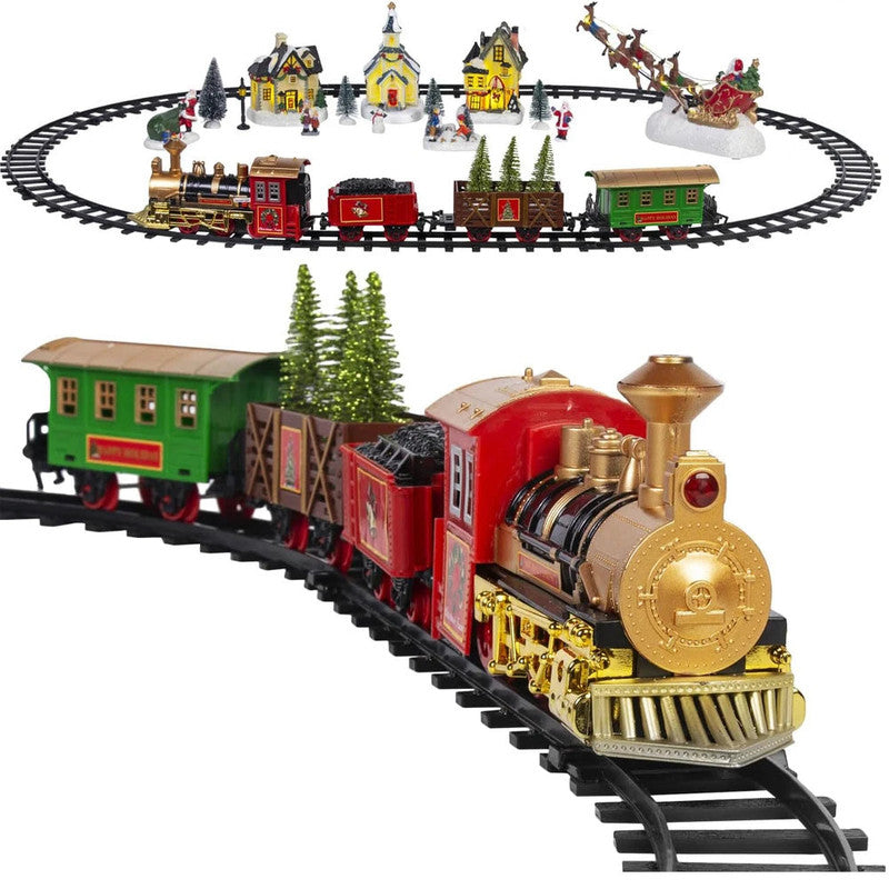 Battery Operated Christmas Village Train Set