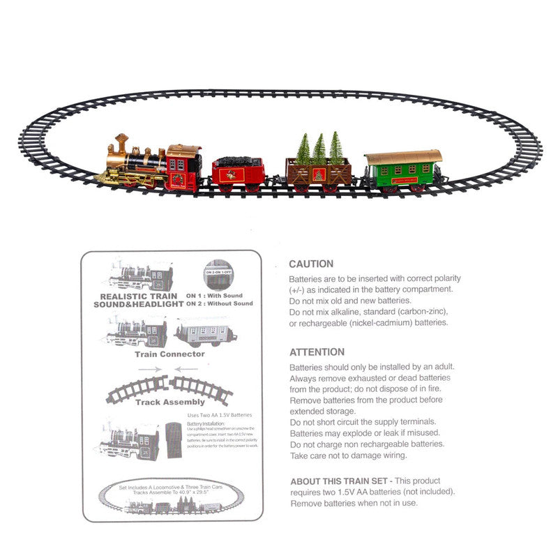 Battery Operated Christmas Village Train Set