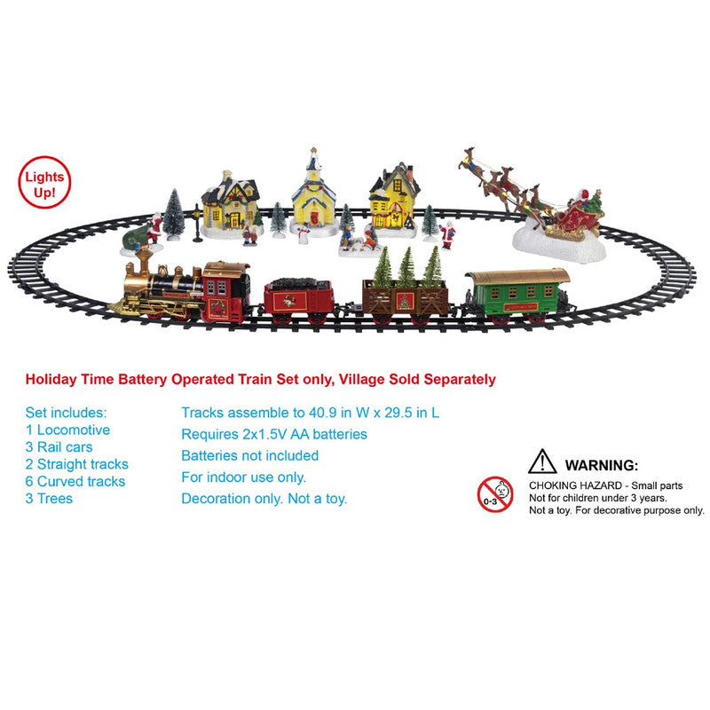 Battery Operated Christmas Village Train Set