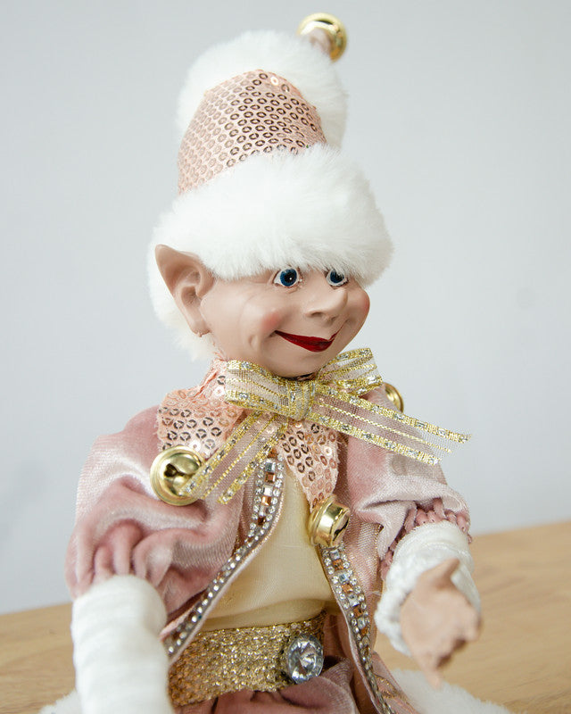 Pink and Gold Christmas Elf, 51 cm