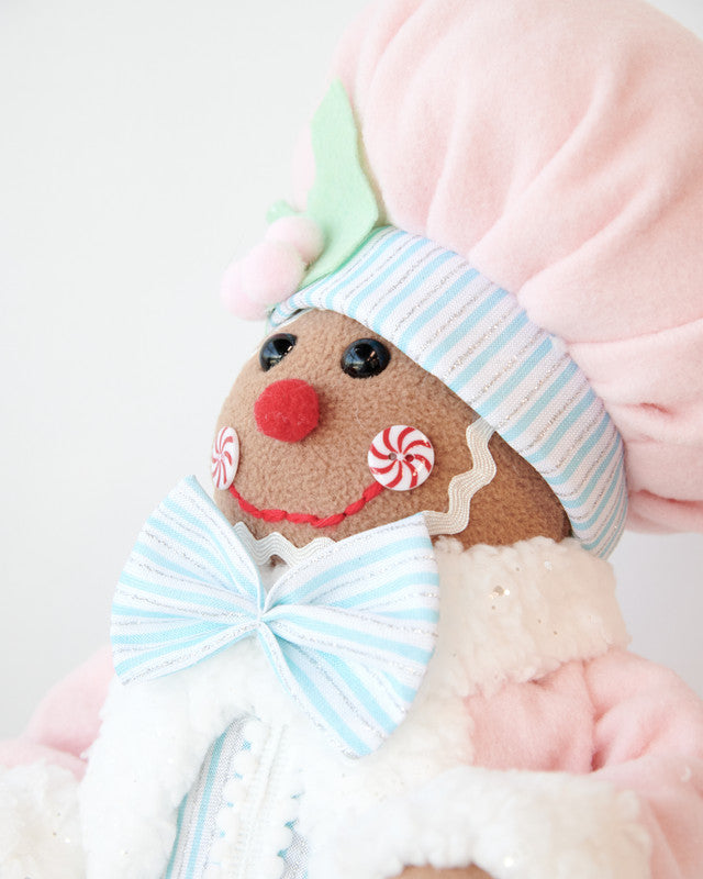 Plush Pastel Gingerbread Table Decoration, 38 cm