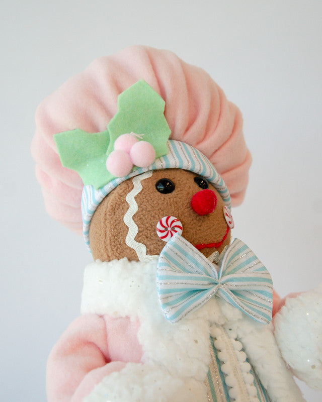 Plush Pastel Gingerbread Table Decoration, 38 cm