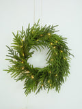 LED Pine Christmas Wreath, USB Powered, 61 cm