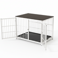 P&P White Walnut XL Dog Crate with Furniture Style Top