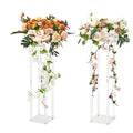 Acrylic Geometric Flower Stand Column, 80 cm, 2 Pack