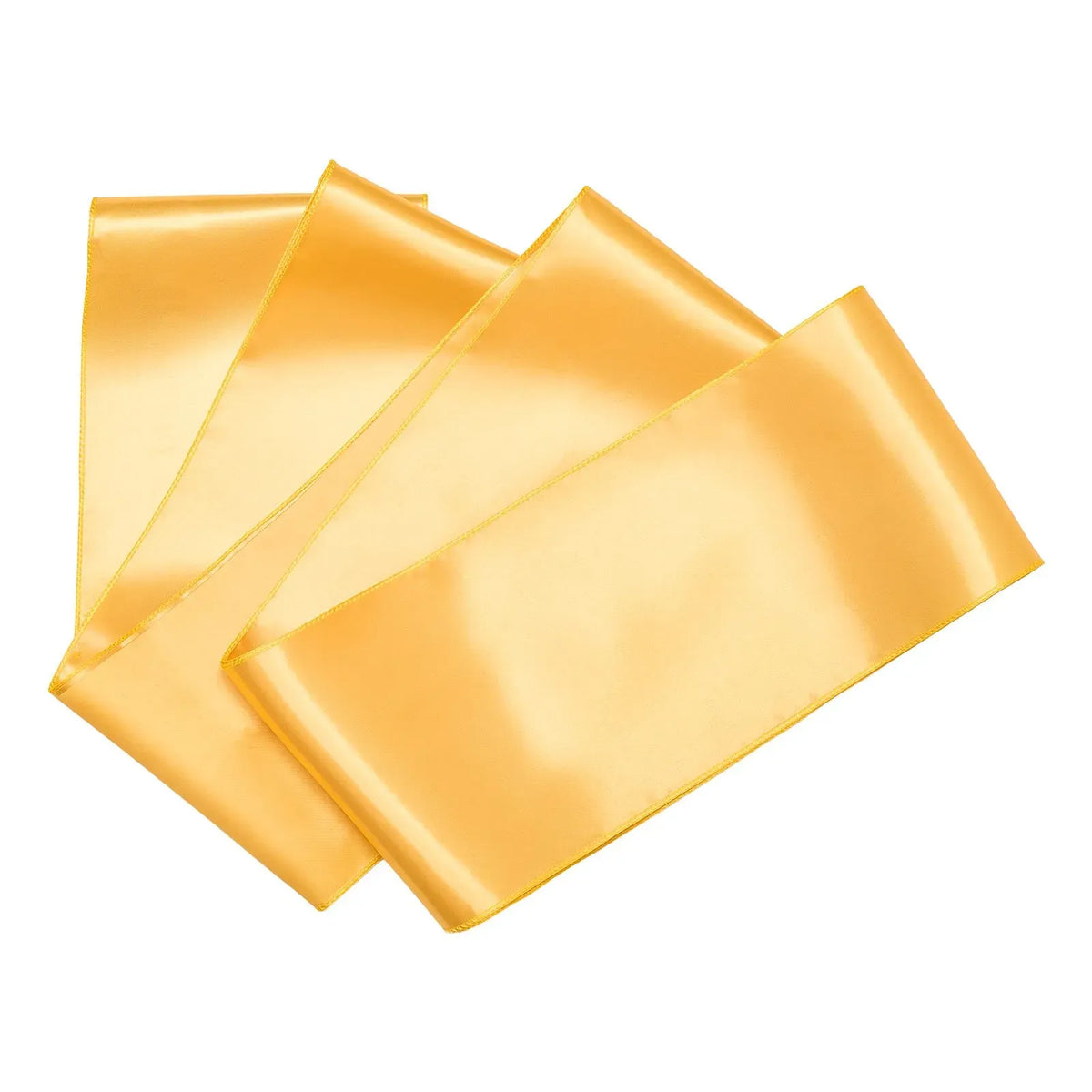Stretch Chair Sashes with Bow, Gold, 50 Pack